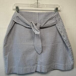 Vineyard Vines Seersucker Front Tie Skirt, Blue/White, Size 12
